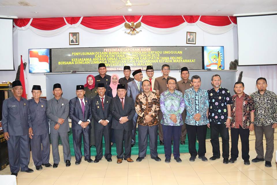 Rapat Laporan Akhir Penyusunan Design Manajemen Sekolah Terpadu Unggulan Kabupaten Tana Tidung Tahun 2018